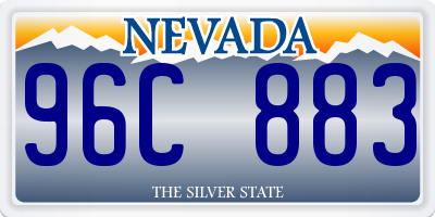 NV license plate 96C883