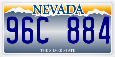 NV license plate 96C884