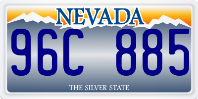 NV license plate 96C885