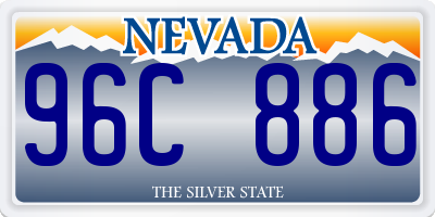 NV license plate 96C886