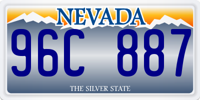 NV license plate 96C887