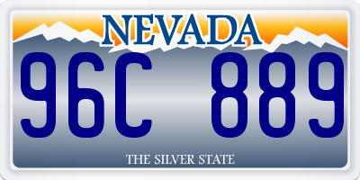 NV license plate 96C889