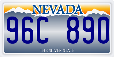 NV license plate 96C890