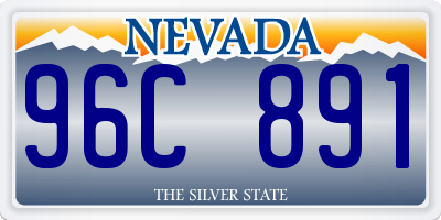 NV license plate 96C891