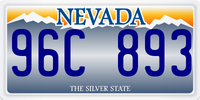 NV license plate 96C893