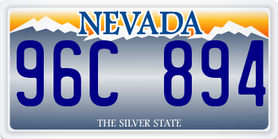 NV license plate 96C894