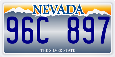 NV license plate 96C897