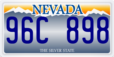 NV license plate 96C898