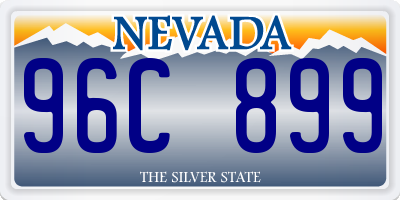 NV license plate 96C899