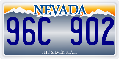 NV license plate 96C902