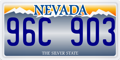 NV license plate 96C903