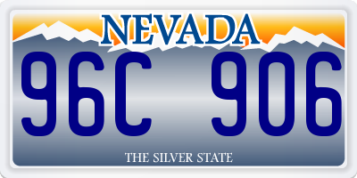 NV license plate 96C906