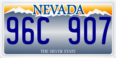 NV license plate 96C907