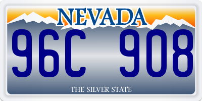 NV license plate 96C908