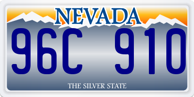 NV license plate 96C910