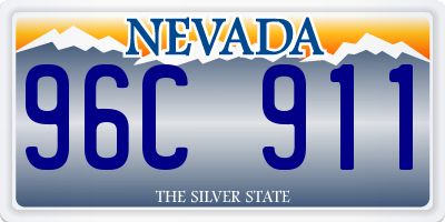 NV license plate 96C911