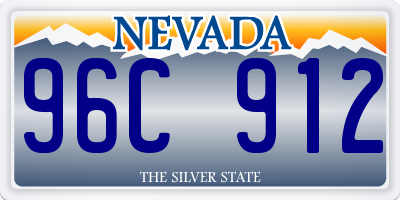 NV license plate 96C912