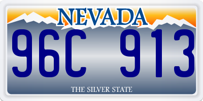 NV license plate 96C913