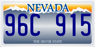 NV license plate 96C915