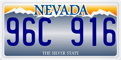 NV license plate 96C916