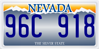 NV license plate 96C918