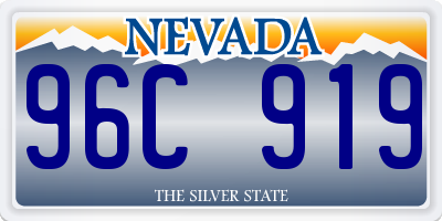 NV license plate 96C919