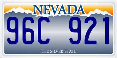 NV license plate 96C921