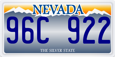 NV license plate 96C922