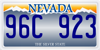 NV license plate 96C923