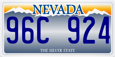 NV license plate 96C924