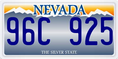 NV license plate 96C925