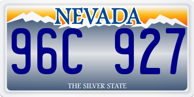 NV license plate 96C927