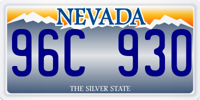 NV license plate 96C930