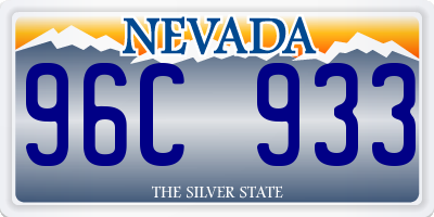 NV license plate 96C933