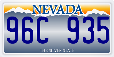 NV license plate 96C935