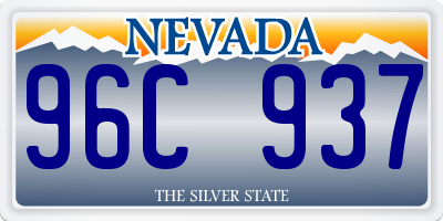 NV license plate 96C937