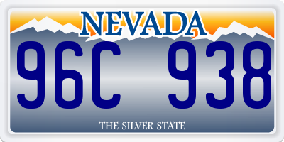 NV license plate 96C938