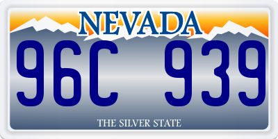 NV license plate 96C939