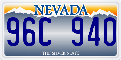 NV license plate 96C940