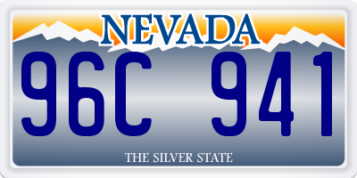 NV license plate 96C941