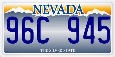 NV license plate 96C945