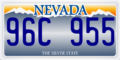 NV license plate 96C955