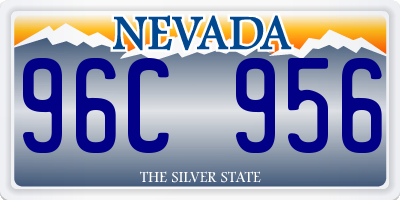 NV license plate 96C956