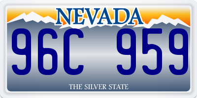 NV license plate 96C959