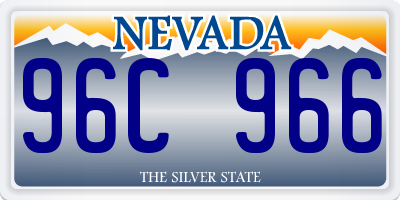 NV license plate 96C966