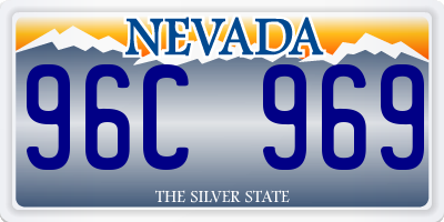 NV license plate 96C969