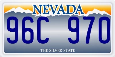 NV license plate 96C970