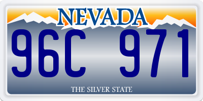 NV license plate 96C971