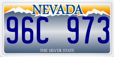 NV license plate 96C973