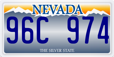 NV license plate 96C974